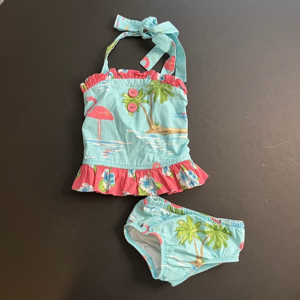 Eleanor Rose Island/flamingo Bikini Swimsuit Size 2
